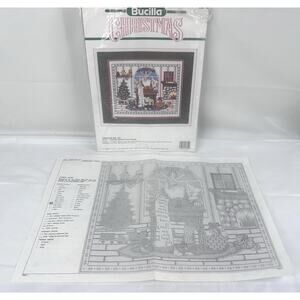 Bucilla Christmas "Checking His List" Counted Cross Stitch 82851 15"x12" #566